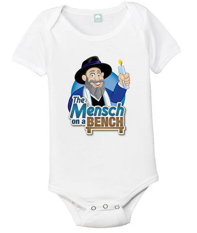 Mensch on a Bench Onesie