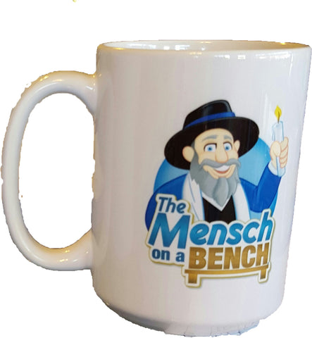 Mensch on a Bench Mug